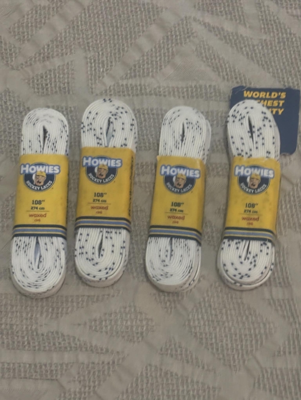 Howies Hockey Waxed Skate Laces Lot of 4 Pairs Size 108”